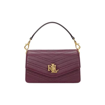 LAUREN RALPH LAUREN Leather Handbag Trumpets Women's Red Wine