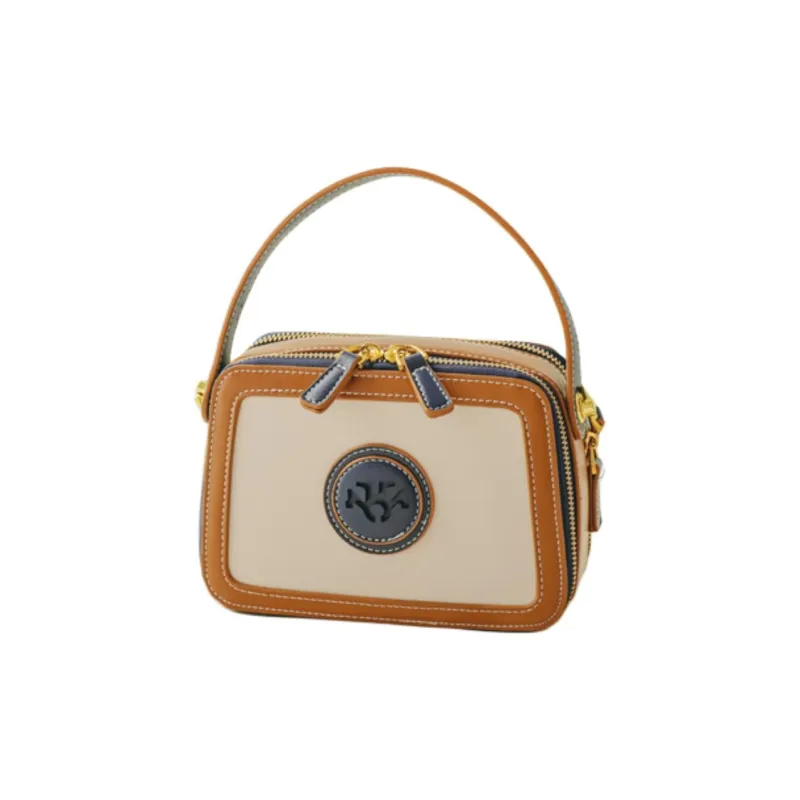 BEMIX PETS PU Handbag Women's White & Brown & Blue-2