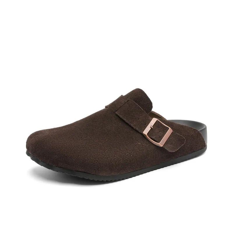KUNGFUDEER Rubber Sole Abrasion Resistant Slip Resistant Closed Toe Slippers Men's-6