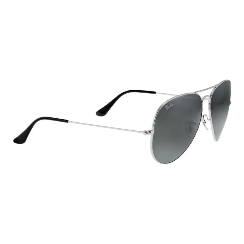 RayBan Metal Aviator Sunglasses Unisex Silver-2