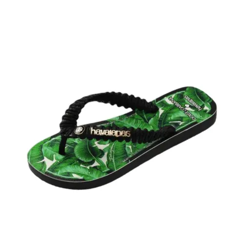 Dolce&Gabbana x Havaianas Abrasion Resistant Flip Flops Women's Black Green