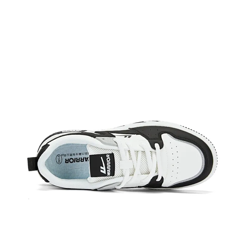 WARRIOR Skateboard Shoes Men Low Top White Black-7