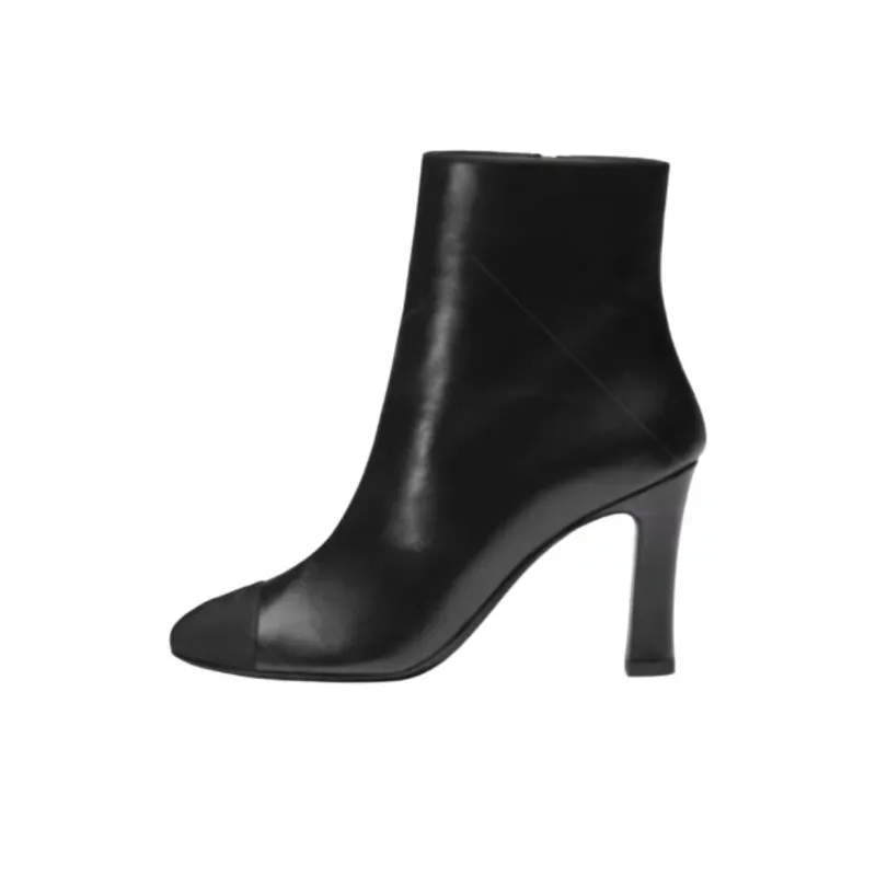 CHANEL 25P Spring Summer Ankle Boots 9cm Women's Black-0