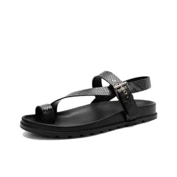Voguhomme One Strap Sandals Men's Black