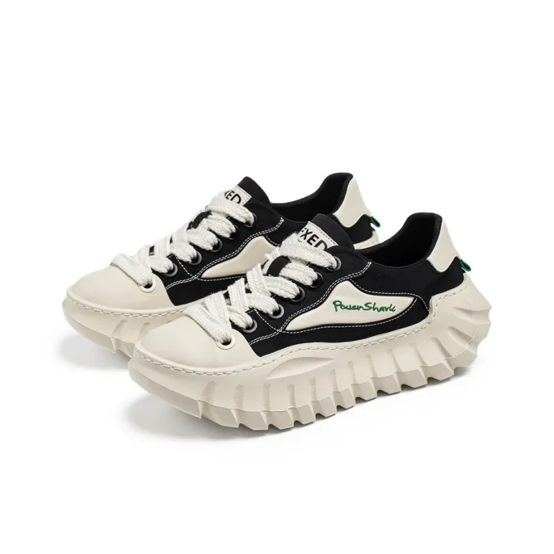 JANECO Low Top Casual Shoes Men's Beige Black-2