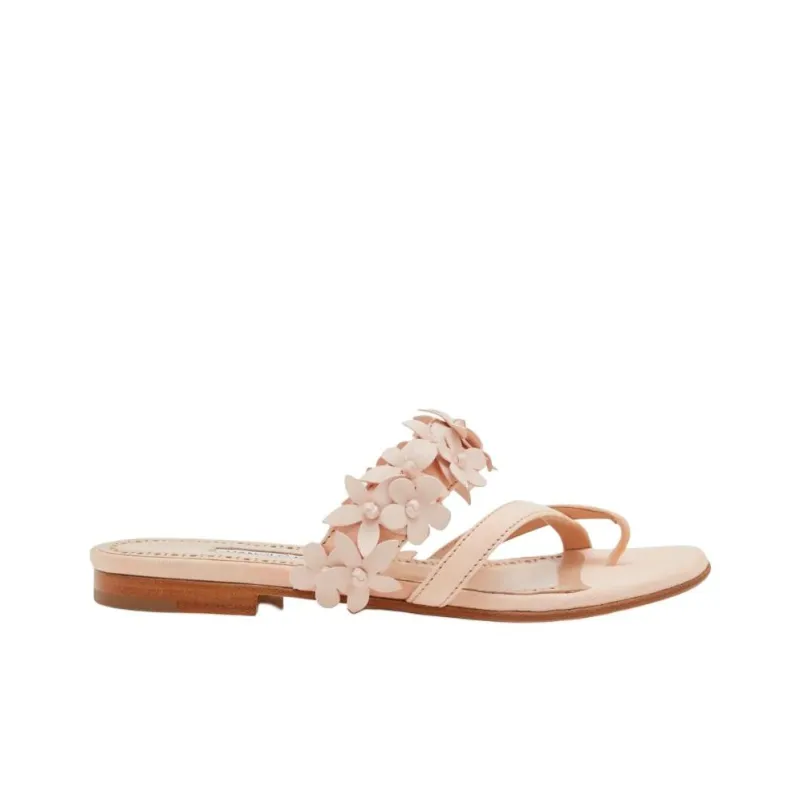 MANOLO BLAHNIK Odor Resistant Flip Flops Women's Light Pink-1