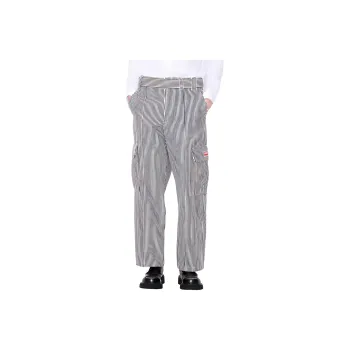 KENZO Striped Straight Cut Genderless Cargo Jeans