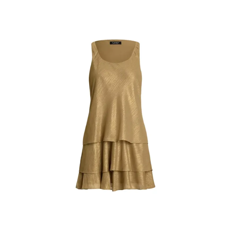 LAUREN RALPH LAUREN Sleeveless Dress Women's Gold-0