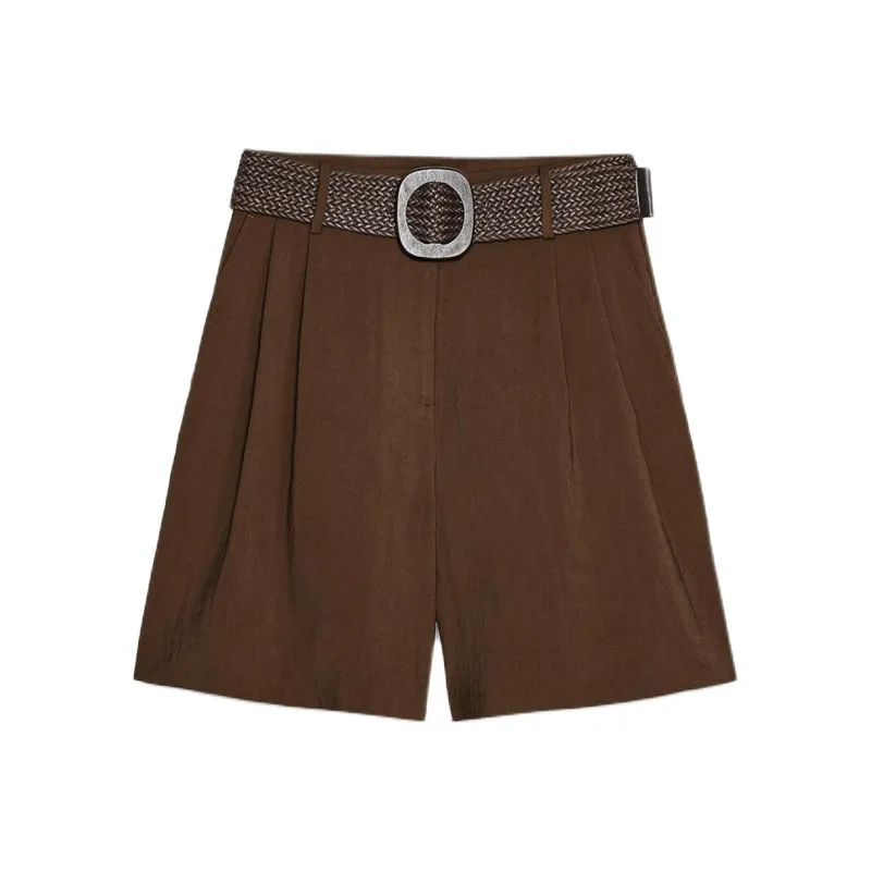 ZARA Casual Shorts Women's Brown-0