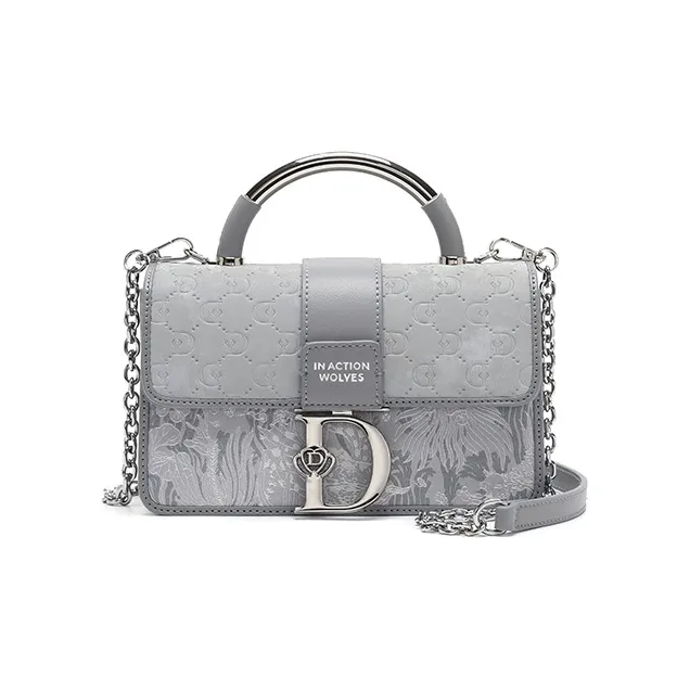 SEPTWOLVES PU Crossbody One Shoulder Handbag Regular Women's Gray-0