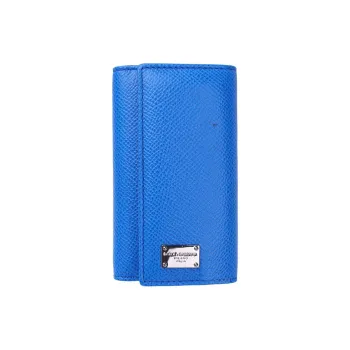 Dolce & Gabbana Cow Leather Wallet Women's Blue