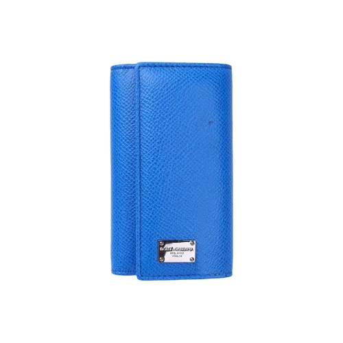 Dolce & Gabbana Cow Leather Wallet Women's Blue