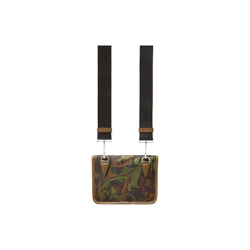 FANSIZHE VERSACE Nylon Crossbody Bag Small Size Men's Green Camouflage-1