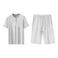Men's Light Gray Short-Sleeved Shorts