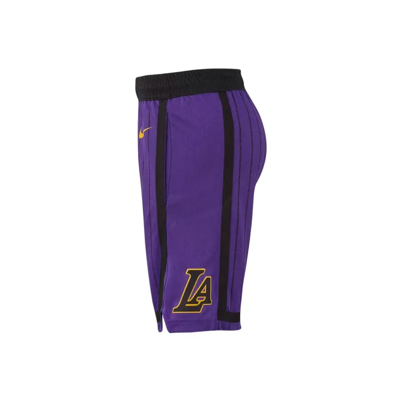 Nike x NBA Los Angeles Lakers Swingman Basketball Shorts Men's All Domain Purple/Amarillo Yellow-2