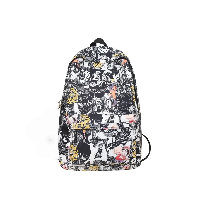 Vack Nylon Backpack Unisex White/Black-5