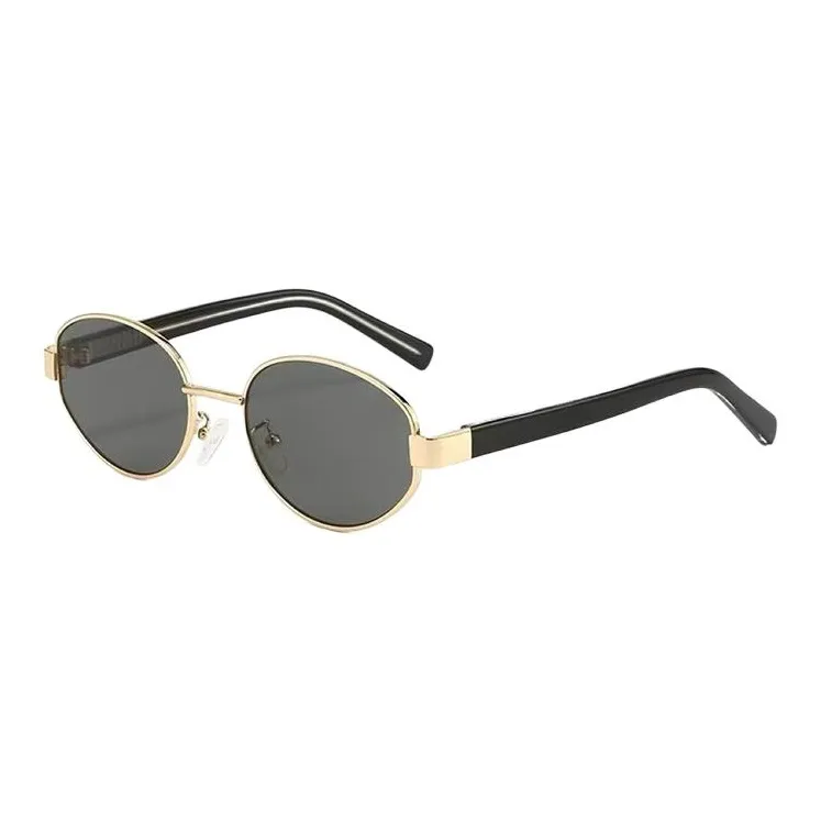 YUZHAOLIN Metal Plastic Oval Sunglasses Unisex-2