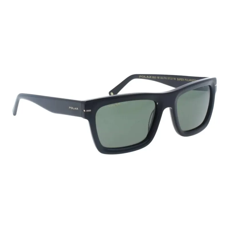 Polar Acetate Square Sunglasses Unisex Black-1