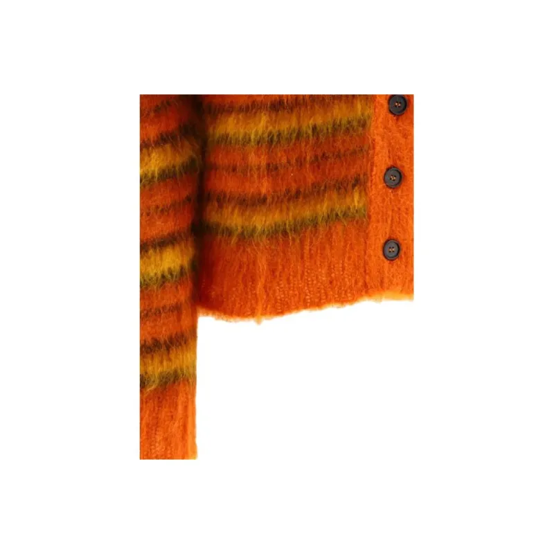 MARNI Striped Knitted Cardigan-6