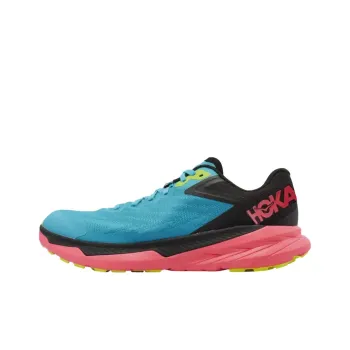 HOKA ONE ONE ZINAL Abrasion Resistant Slip Resistant Low Top Trail Running Shoes Men's Light Blue