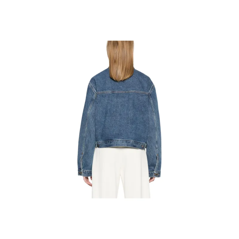 KHAITE Saunder Buttoned Denim Jacket-4