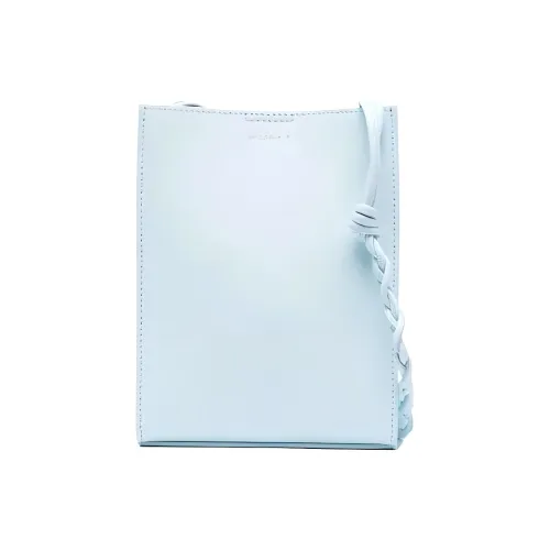 JIL SANDER Tangle Suede Messenger Bag Crossbody Bags Womens Deep Sand Shoulder Bag Women's Light Blue