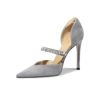 Lily Wei Old Shadows, Seeking Light Slim Heel High Heels Women's Gray