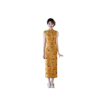 MDEHT Cheongsams Women's Yellow