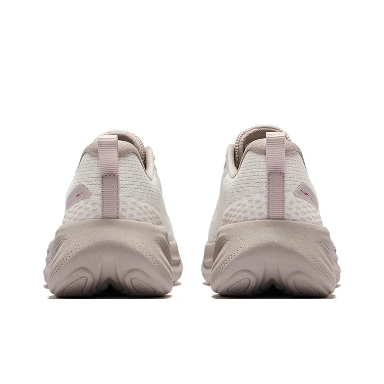 Erke Cushioning, Breathable, And Resilient Design Low Top Casual Running Shoes Women's Gray White-3