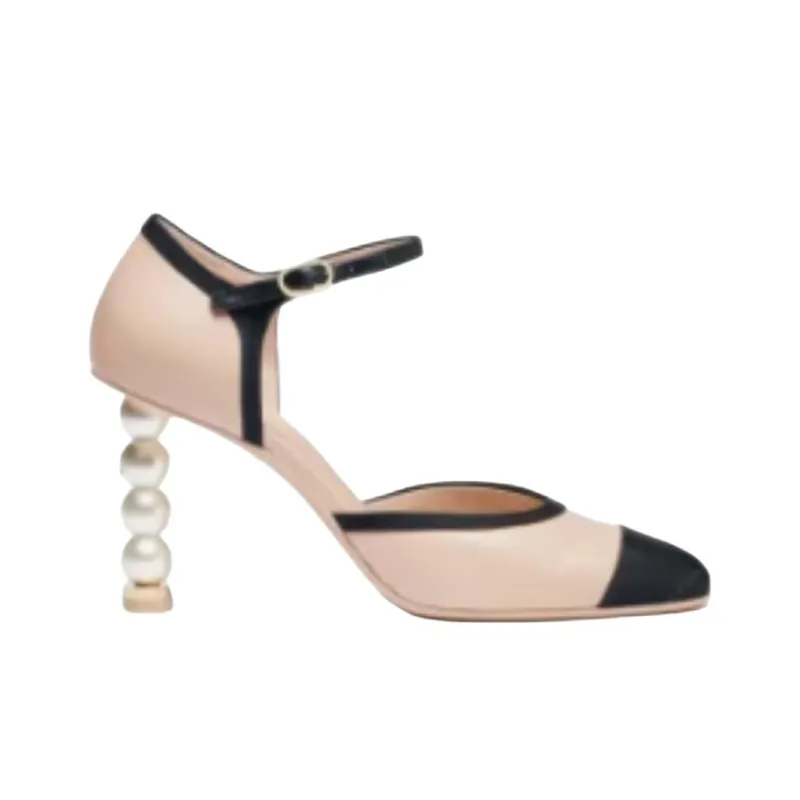 CHANEL 25P Spring Summer Irregular Heel High Heels 9cm Women's Pink-1