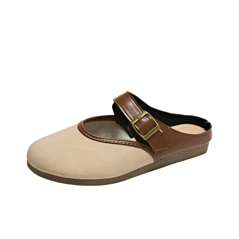 WUJI Rubber Sole Slip Resistant Abrasion Resistant Closed Toe Slippers Women's-5