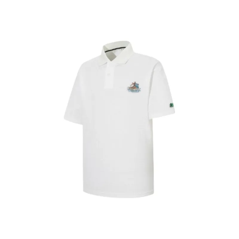 KOLON SPORT Polo Shirt Unisex Gray White-0