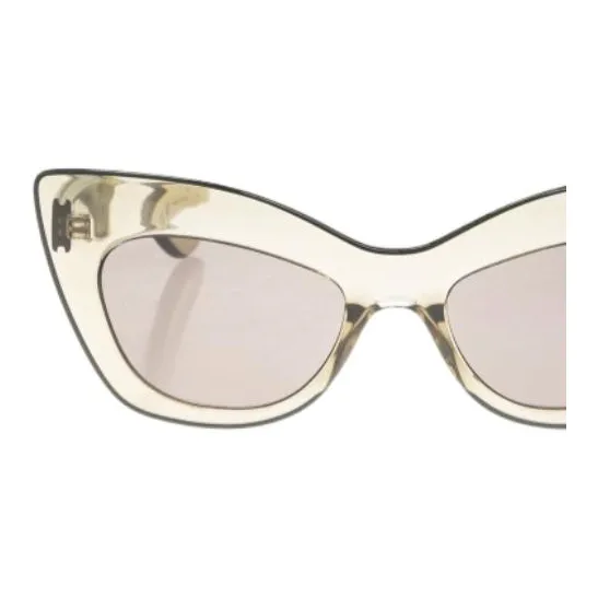 Alexander McQueen Acetate Cat Eye Sunglasses Women's Beige-1
