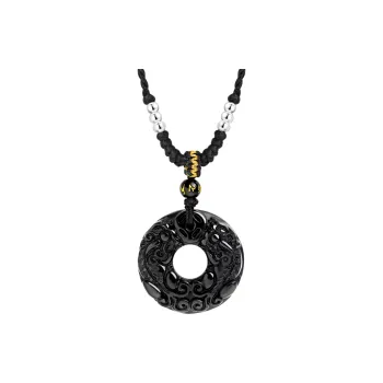 D.Get Obsidian Necklaces Unisex