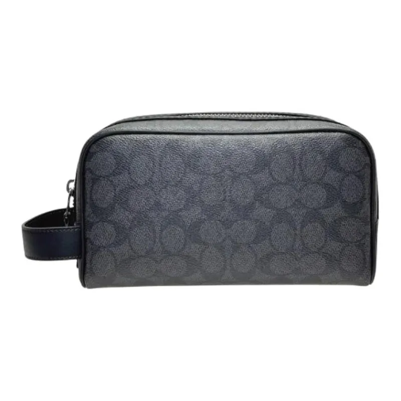 COACH Canvas Travel Storage Bag Trumpets Men's Black-0