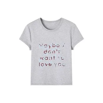 HDFULERN T Shirts Women's Gray