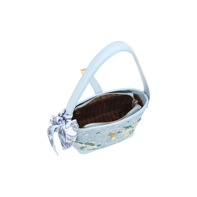 Carit&Koty Polyurethane Shoulder Bag Women's Blue-3