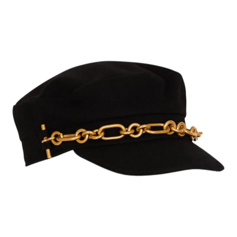 BALMAIN Wool, Polyamide Baseball Caps Women's Black-2