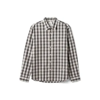 SIMWOOD Shirts Men Beige & Black Plaid