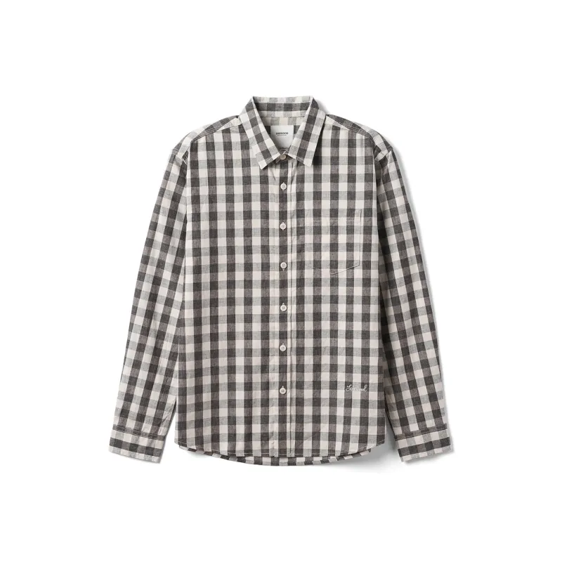 SIMWOOD Shirts Men Beige & Black Plaid-0