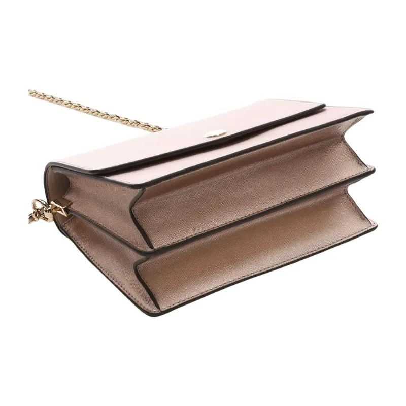 Burberry Leather Shoulder Bag Regular Women's Light Rose Gold-5
