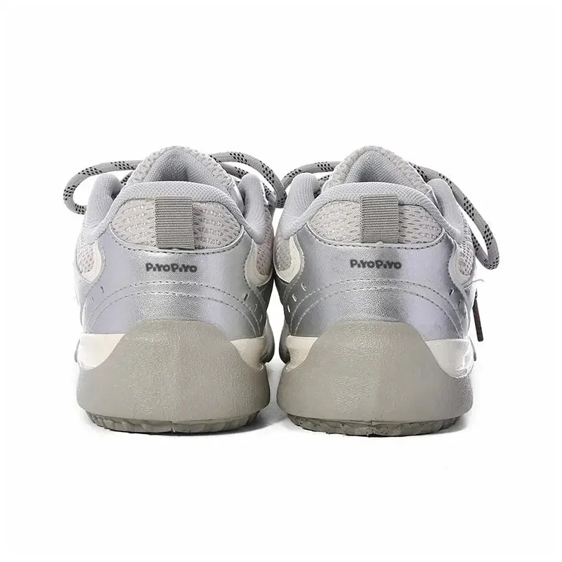 PIYOPIYO Low Top Skateboard Shoes Women's Beige Blue-7