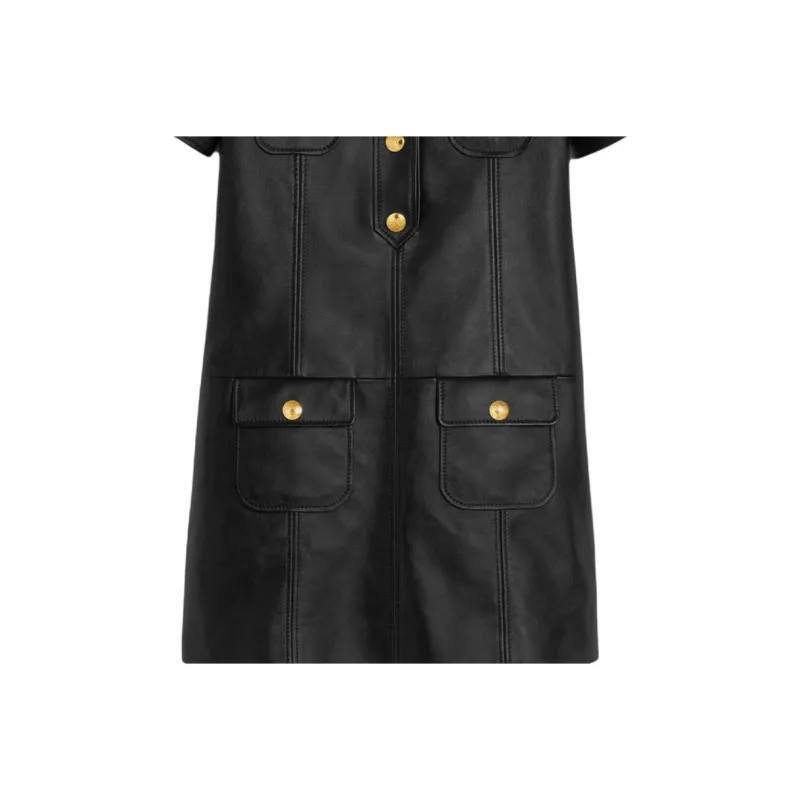 CELINE Mini Dress In Soft Lambskin-3