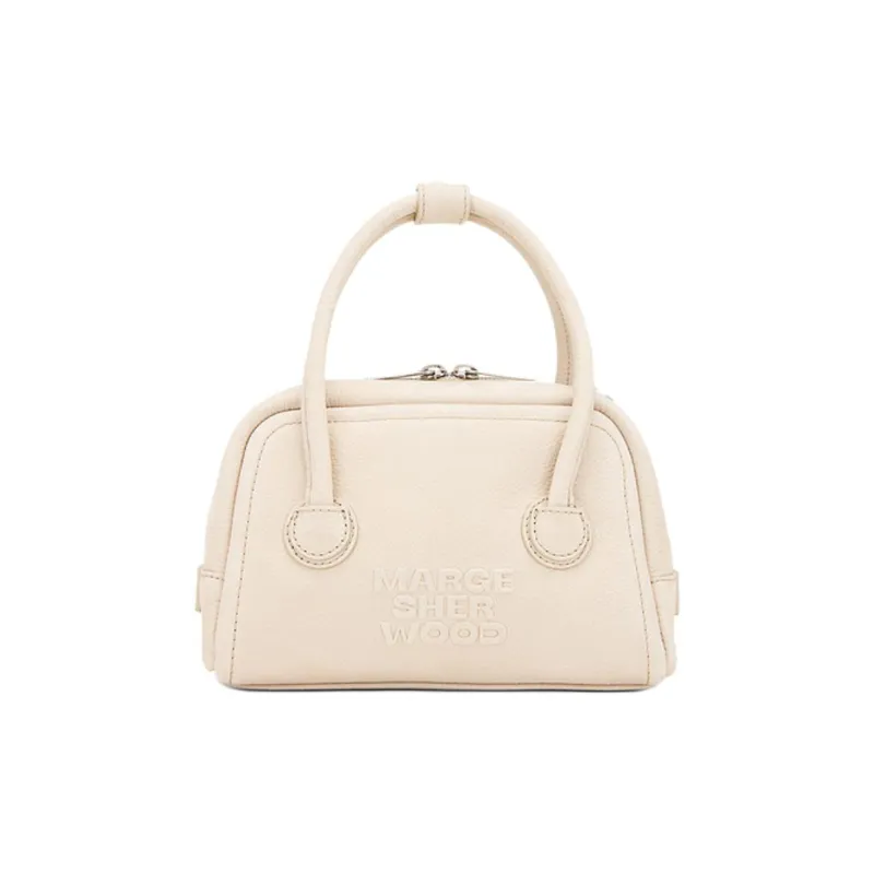 MARGESHERWOOD Nubuck Leather One Shoulder Handbag Mini Women's Ecru-0