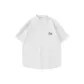 [Twill Stand Collar]White (Hb Ink Five-Pointed Star Chest Logo)