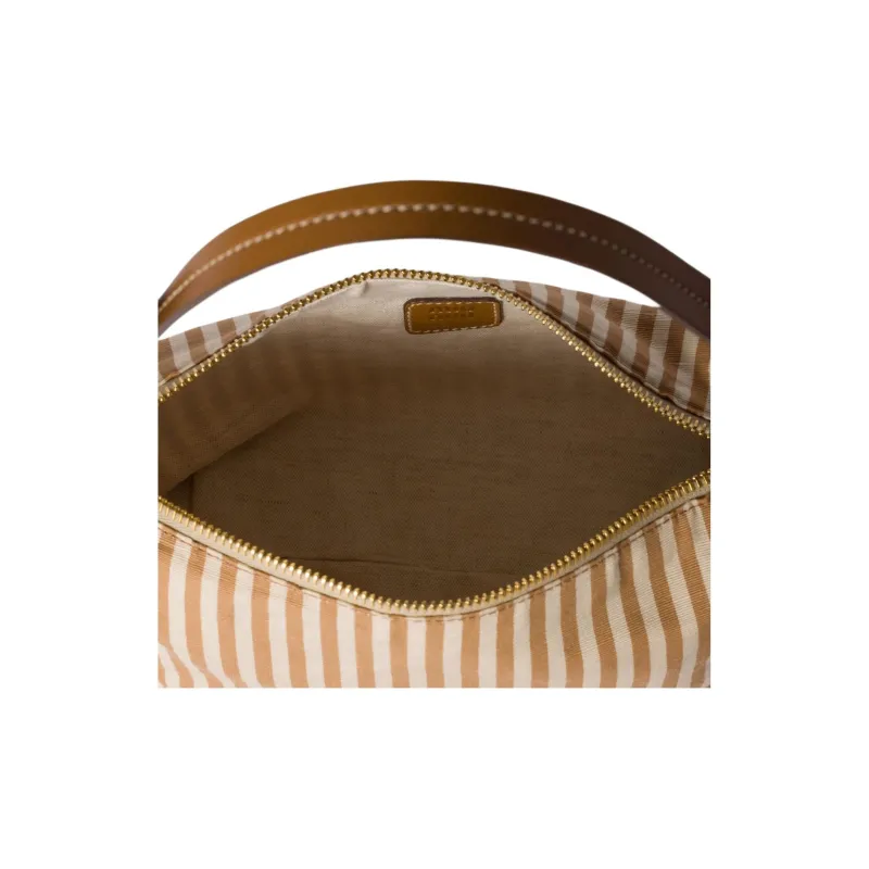 MIU MIU Cotton Handbag Women's Tan With Caramel-3