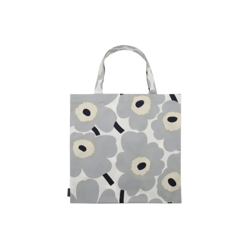 Marimekko Cotton Tote Bag, Shopping Bag, Handbag Trumpets Women's Light Gray-0