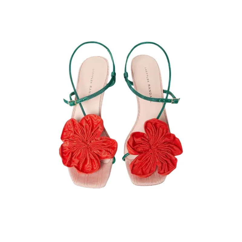 Loeffler Randall Frank One Strap Sandals 7cm Women's Green-5