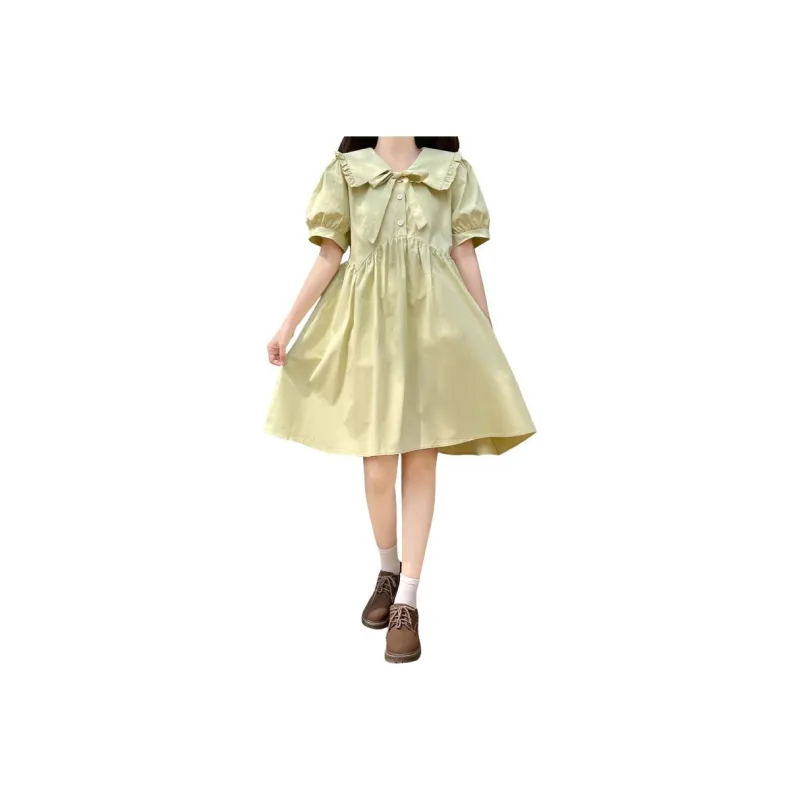 Mu Qingqing Short Sleeved Dress Women's-4