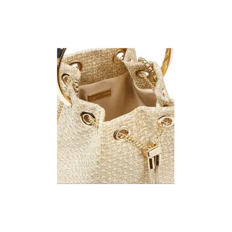 Jimmy Choo Mesh Design Handbag Women's Light Gold-2